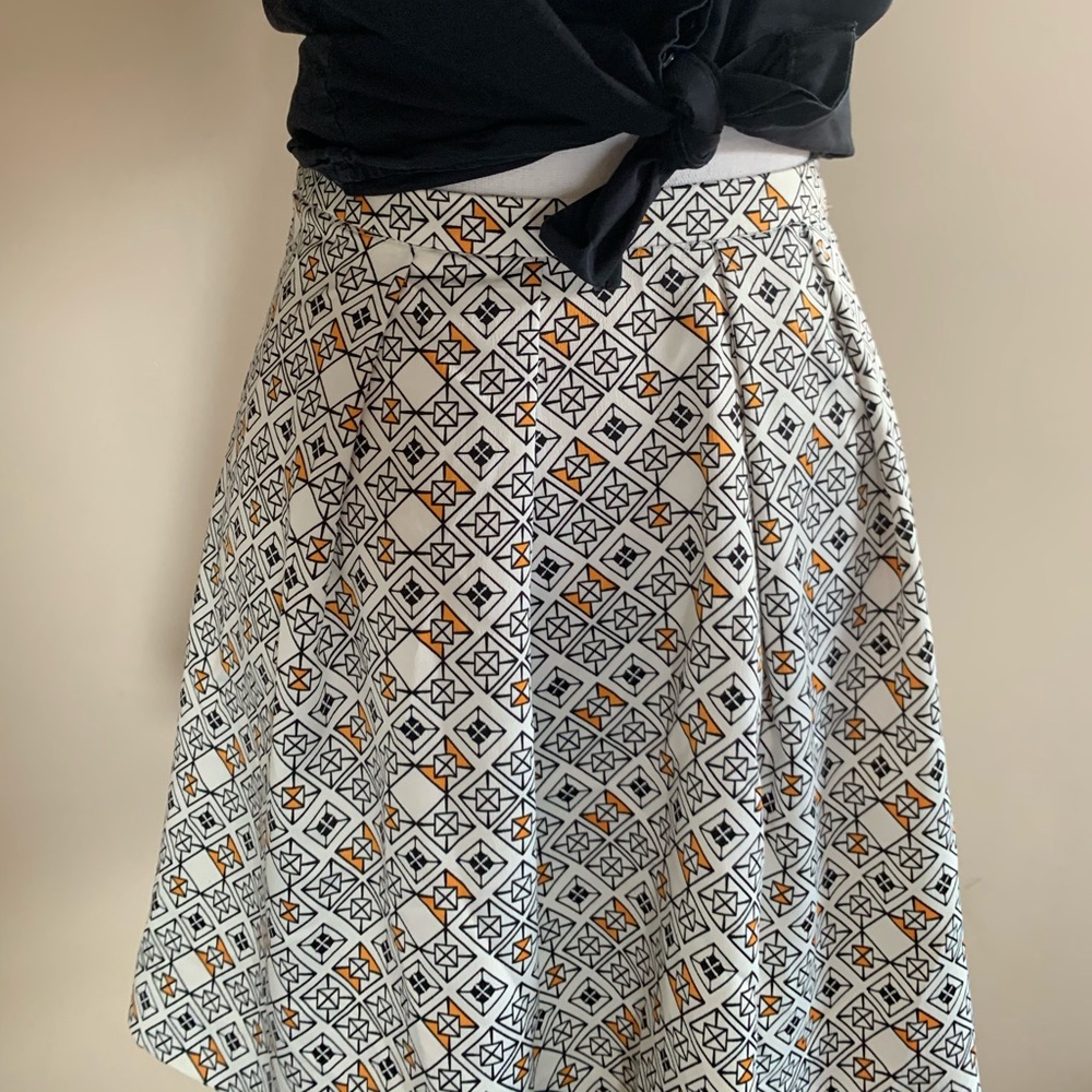 A-line Skirt Geometric Pattern